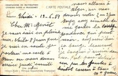 VINTAGE POSTCARD Cat-like a panther Mayo Kebi Africa Equatorial French Fabre and Fraissinet