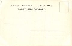 VINTAGE POSTCARD Illustrator Woman Ox