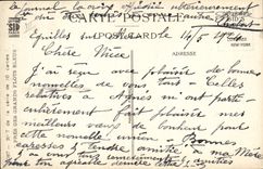 VINTAGE POSTCARD Illustrator Children with the beach