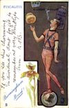 VINTAGE POSTCARD Illustrator Fiscalitis Tea