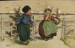 VINTAGE POSTCARD Illustrator Hardy Children Folklore