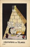 VINTAGE POSTCARD Militaria Meditations of convicts