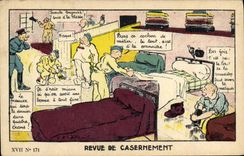 VINTAGE POSTCARD Militaria Re-examined of quartering