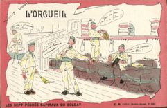 CPA Militaria L'orgueil Les sept peches capitaux du soldat 