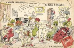 CPA Militaria Au salon de reception