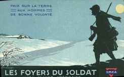 CPA Militaria Les foyers du soldat YMCA Union Franco americaine