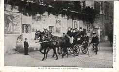 CPA le roi et le president Place Saint Pierre