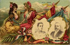 CPA Mai 1905 Alphonse XIII Loubet