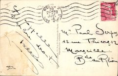 VINTAGE POSTCARD Nice the beach and the Cape of Nice Parallel barses