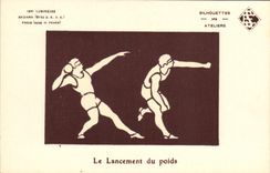 CPA Le lancement du poids