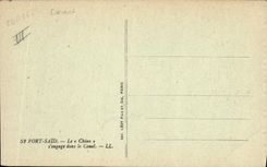 CPA Bateau Egypte Egypt Port Said The china coming in the canal 