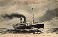 VINTAGE POSTCARD General Boat Co Transatlantic Charles Roux