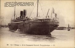 VINTAGE POSTCARD Boat Chicago of the Transatlantic General Co