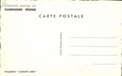 CPA Bateau Compagnie Maritime des Chargeurs Reunis Clement Ader 