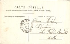 VINTAGE POSTCARD Fantasy the two pages Theobald and Gaston Hotel of the gold Carriage