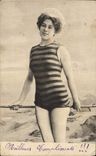 VINTAGE POSTCARD Fantasy Woman Bathing suit