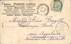 VINTAGE POSTCARD Fantasy Woman Bathing suit