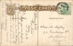 VINTAGE POSTCARD Fantasy Woman Bathing suit Ryde Isle Off man