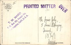 VINTAGE POSTCARD Ostrich At the Ostrich farm Los Angeles California