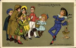 CPA Fantaisie Illustrateur Chaussures Raoul Les nations Angleterre 