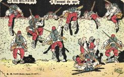 VINTAGE POSTCARD Militaria With the attack of the wall