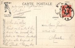 VINTAGE POSTCARD Militaria a rigodon Canon