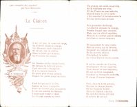 CPA depliante Militaria Le clairon Les chants du soldat Paul Deroulede 