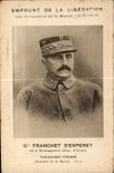 CPA Militaria Emprunt de la liberation Vainqueurs de la Marne Gal Franchet d'Esperey Mostaganem 