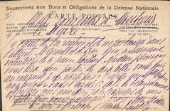 CPA Militaria Bons Souscription Nationale