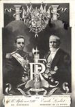 CPA SM Alphonse XIII Roi d'Espagne Emile Loubet President