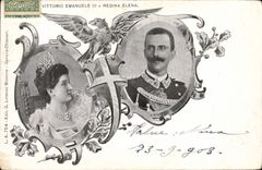 CPA Vittorio Emanuel III e Regina Elena Aigle 