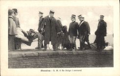 VINTAGE POSTCARD Messina SM It Re Digige I soccorsi