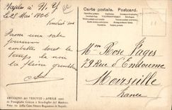 VINTAGE POSTCARD It Duca d' Aosta in giro pei paesi danneggiato