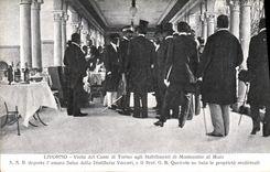 VINTAGE POSTCARD Livorno Visited LED Count di Torino agli stabilimenti di Montecatini Al Pond