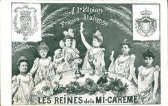 VINTAGE POSTCARD Union Free Italian queens of the semi Lent