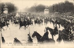 VINTAGE POSTCARD MM the King of Italy and the queen has Paris 1903 the king arrives Place of the Harmony