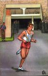 CPA Athletisme Jeux Olympiques Los Angeles Marathon Berlin Londres Helsinki Melbourne Rome Tokyo Mexico