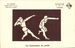 CPA Athletisme Le lancement du poids 