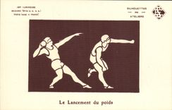 CPA Athletisme Lancement du poids 