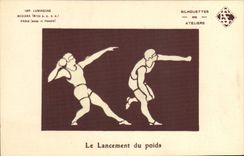 CPA Athletisme Lancement du Poids