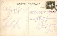 VINTAGE POSTCARD Boat Le Havre the Chicago Deck chair
