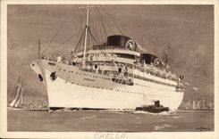 VINTAGE POSTCARD Boat Company of Navigation Package Chella Steamer
