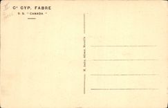VINTAGE POSTCARD Boat Co Cyp Fabre S Canada