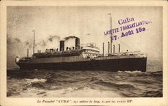 CPA Bateau Paquebot Cuba 