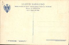 VINTAGE POSTCARD Boat Lord Sabaudo