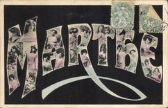 CPA Fantaisie Femme Marthe Prenom 