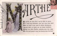 CPA Fantaisie Femme Marthe Prenom 