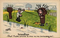 CPA Fantaisie Illustrateur Maurice Henry Peche Pecheur 