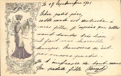 CPA Fantaisie Illustrateur Femme Eventail La Mode Illustree TOP