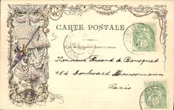 CPA Fantaisie Illustrateur Femme Eventail La Mode Illustree TOP